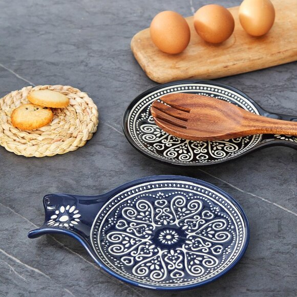 Ceramic Spoon Rest, Cooking Spoon Holder for Kitchen Counter/Stove Top/Dining Ta - Picture 2 of 6